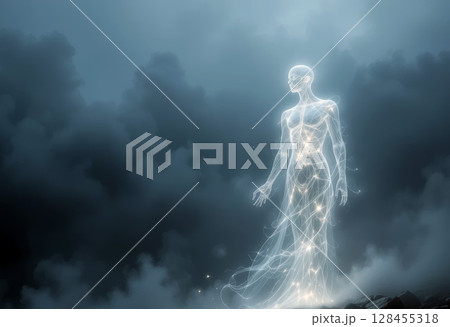 Translucent Spirit Forming from Shifting Fogbanks. 128455318