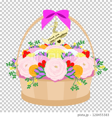 禮物_花籃插圖 128455383
