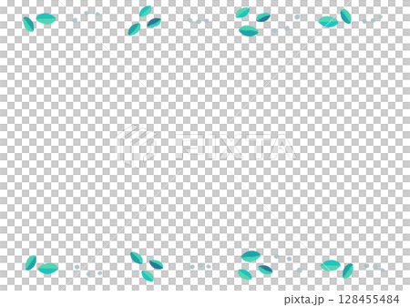 青色の葉っぱの背景素材 128455484