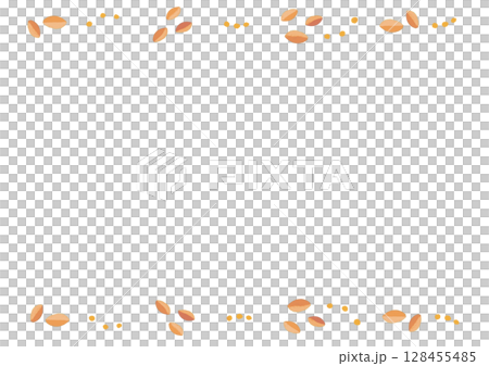 紅葉した葉っぱの背景素材 紅葉した葉っぱの背景素材 128455485