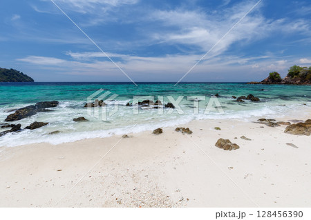 Tropical Paradise Beach and blue sky,Koh Lipe island in Satun,Thailand Tropical Paradise Beach and blue sky,Koh Lipe island in Satun,Thailand 128456390
