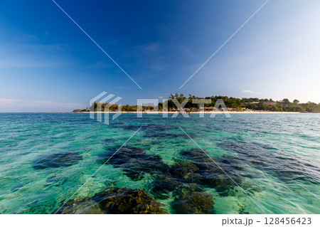 Tropical Paradise Beach and blue sky,Koh Lipe island in Satun,Thailand 128456423