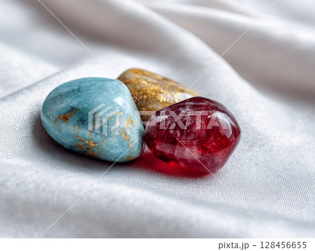 カラフルな石　AI画像 128456655