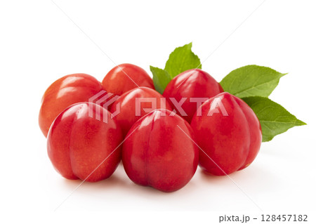 白バックのプラム 白バックのプラム 128457182