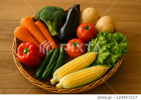 彩り豊かな新鮮野菜の盛り合わせセット 彩り豊かな新鮮野菜の盛り合わせセット 128457227
