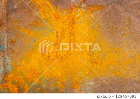 Rusty metal surface texture with corrosion 128457693