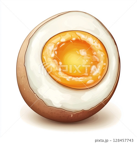 半分に割れた卵 128457743