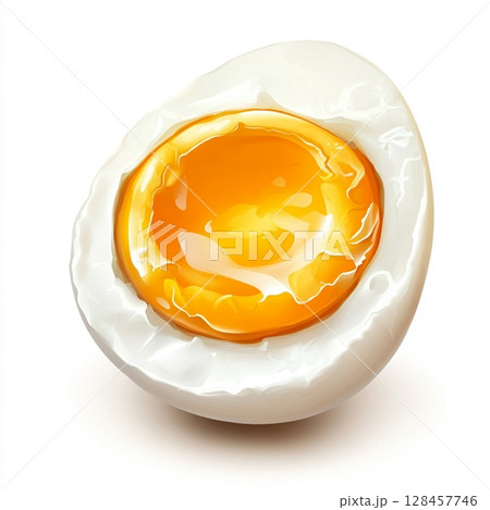 半分に割れた卵 128457746