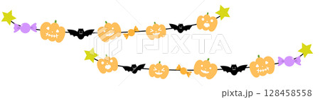 ハロウィン可愛い集結ガーランド ハロウィン可愛い集結ガーランド 128458558
