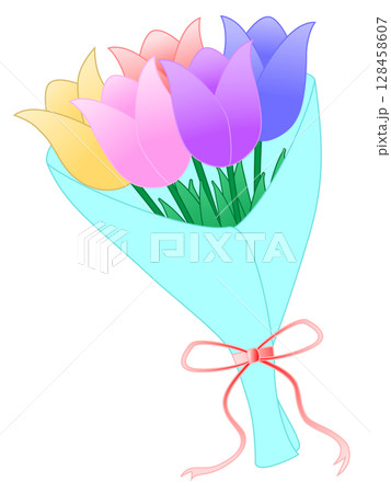 チューリップの花束 チューリップの花束 128458607