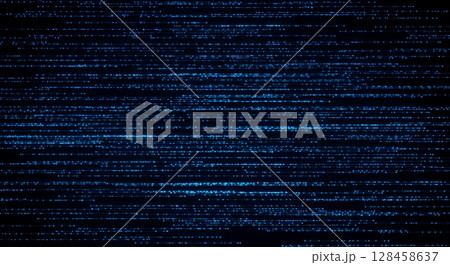 デジタルデータの流れ 青い光の抽象的な背景 128458637