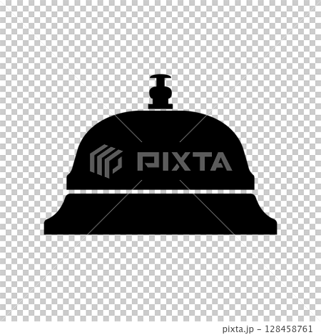 Hotel reception call bell or concierge service flat icon 128458761