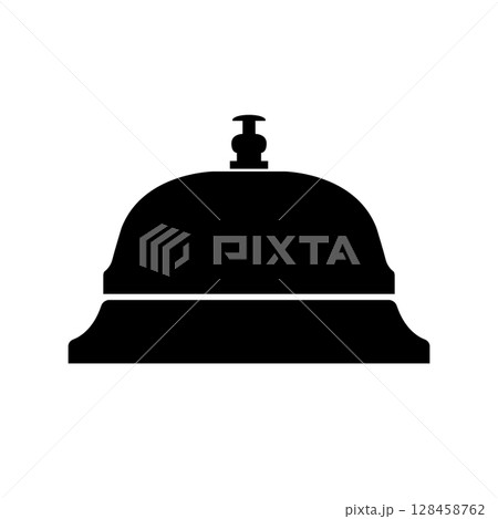 Hotel reception call bell or concierge service flat icon Hotel reception call bell or concierge service flat icon 128458762