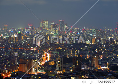 《愛知県》東山スカイタワーから見る名古屋市の夜景 128459517