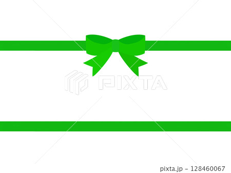 緑色のリボンのパーツ 128460067