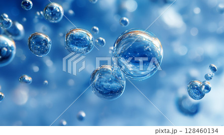 青の水の泡のイメージ 128460134