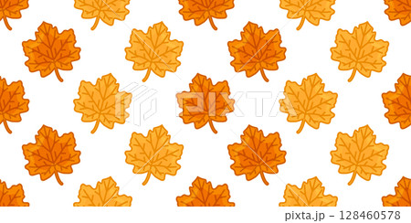 Maple Leaf Seamless Fall Pattern Maple Leaf Seamless Fall Pattern 128460578