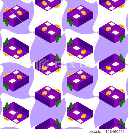 Travel Suitcase Seamless Pattern Design Travel Suitcase Seamless Pattern Design 128460651