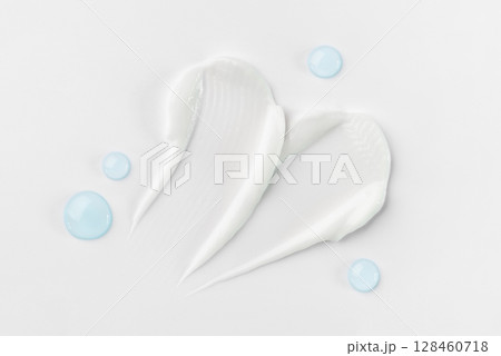 Smears and drops of cosmetics Smears and drops of cosmetics 128460718