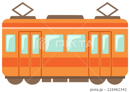一両 電車のイラスト ベクター素材 一両 電車のイラスト ベクター素材 128462342