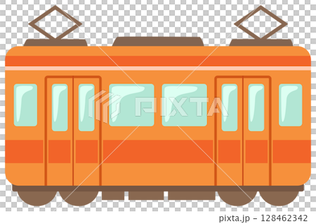 一両 電車のイラスト ベクター素材 一両 電車のイラスト ベクター素材 128462342