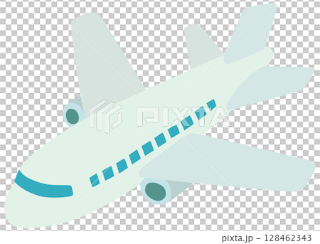 飛機插畫向量素材 128462343