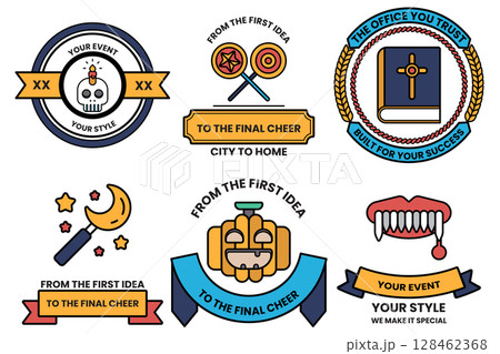 Set of illustrations in party and event concepts in line drawing style Set of illustrations in party and event concepts in line drawing style 128462368