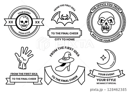 Set of illustrations in party and event concepts in line drawing style Set of illustrations in party and event concepts in line drawing style 128462385