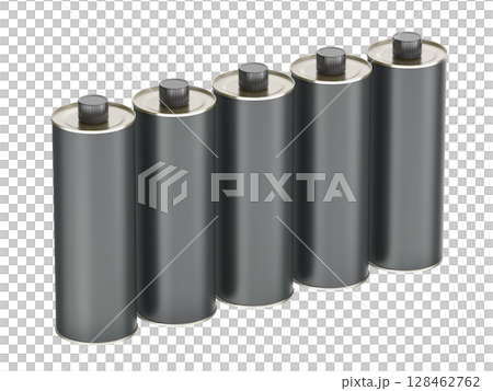 Row of five round tin bottles Row of five round tin bottles 128462762
