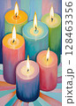 カラフルでかわいらしいろうそくのイラスト 128463356