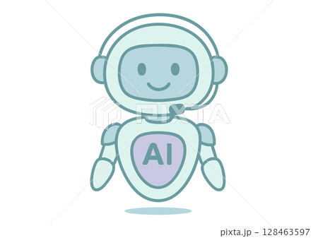 かわいいキャラクターのAIロボット 128463597
