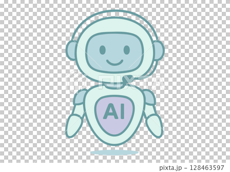 かわいいキャラクターのAIロボット 128463597