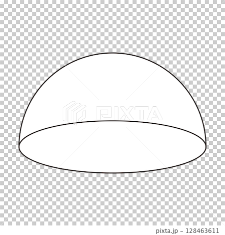 半球形狀的向量圖 128463611