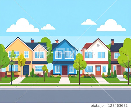 緑のある街並み 128463681