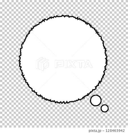 シンプルな吹き出しのイラスト 円 不安 シンプルな吹き出しのイラスト 円 不安 128463942