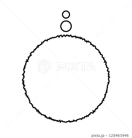 シンプルな吹き出しのイラスト　円　不安 128463946