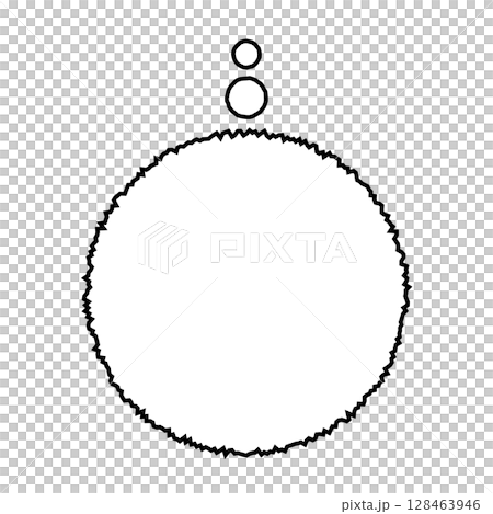 シンプルな吹き出しのイラスト　円　不安 128463946