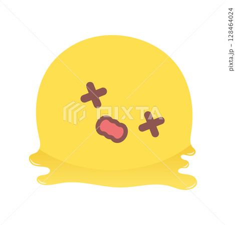 溶けている疲れた表情の絵文字|暑さや夏バテ、 疲労や睡眠不足、気絶・瀕死のイメージのアイコン素材 溶けている疲れた表情の絵文字|暑さや夏バテ、 疲労や睡眠不足、気絶・瀕死のイメージのアイコン素材 128464024