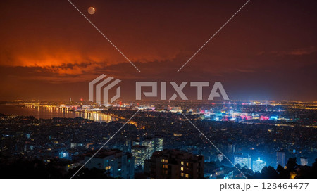 巨大都市の月夜 巨大都市の月夜 128464477