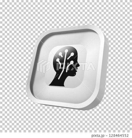 Artificial intelligence icon app in transparent background Artificial intelligence icon app in transparent background 128464552
