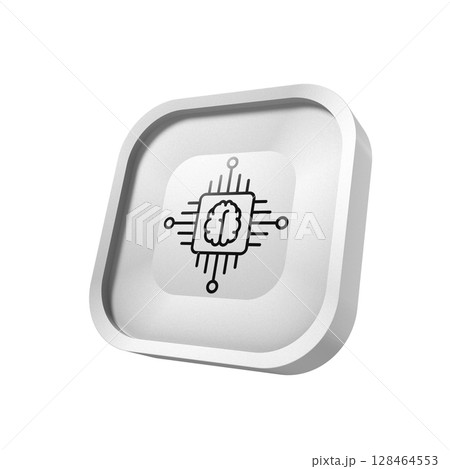 Ai mind chip icon app in transparent background, artificial intelligence brain Ai mind chip icon app in transparent background, artificial intelligence brain 128464553