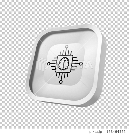 Ai mind chip icon app in transparent background, artificial intelligence brain Ai mind chip icon app in transparent background, artificial intelligence brain 128464553