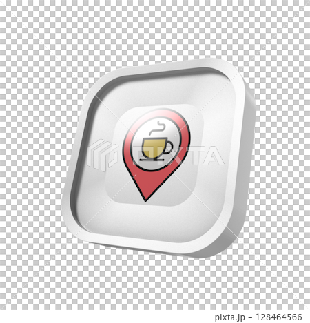 Coffee shop map pin it icon app in transparent background Coffee shop map pin it icon app in transparent background 128464566