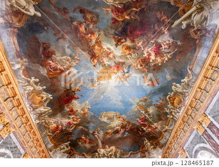 Ceilings decors of the royal apartments, Versailles, France 128465187