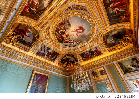 Ceilings decors of the royal apartments, Versailles, France 128465194