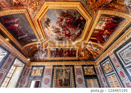 Ceilings decors of the royal apartments, Versailles, France Ceilings decors of the royal apartments, Versailles, France 128465195