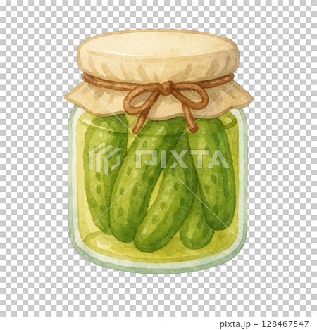 【瓶詰め】ピクルスのイラスト 128467547