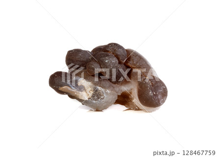 Macro mineral stone Chalcedony, Chalcedony screed on a white background 128467759