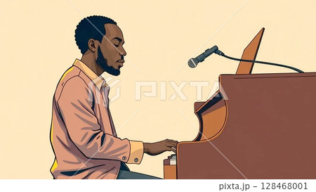 ジャズピアノ奏者 ジャズピアノ奏者 128468001