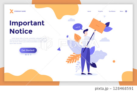 Modern Character Business Landing Page Modern Character Business Landing Page 128468591